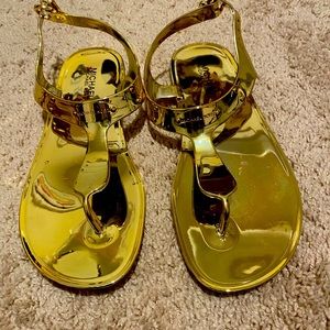 Michael Kors Metallic Gold sandals!